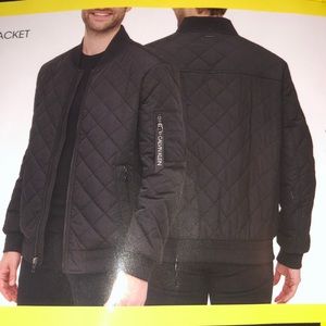 Calvin Klein diamond quilted bomber jacket